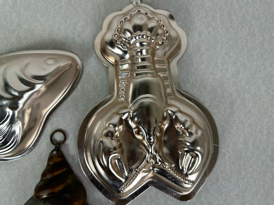 Five Vintage Nautical Themed Metal Jello Molds Wall Decor [Photo 3]