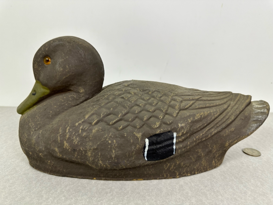 Vintage Brown Duck Decoy Ariduk General Fibre Company Paper Mache 6'H [Photo 4]