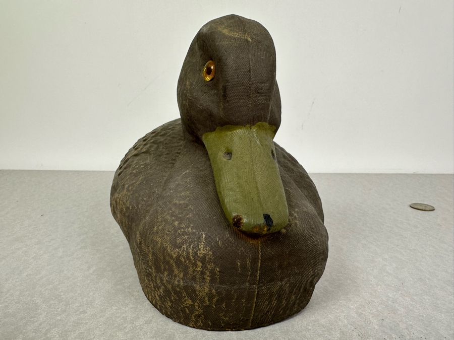 Vintage Brown Duck Decoy Ariduk General Fibre Company Paper Mache 6'H [Photo 3]