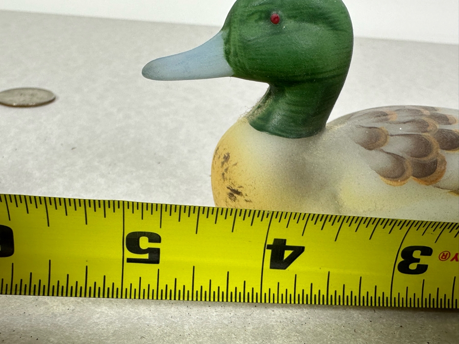 Artist Signed Hand Painted Fenton Glass Duck 5'W [Photo 7]