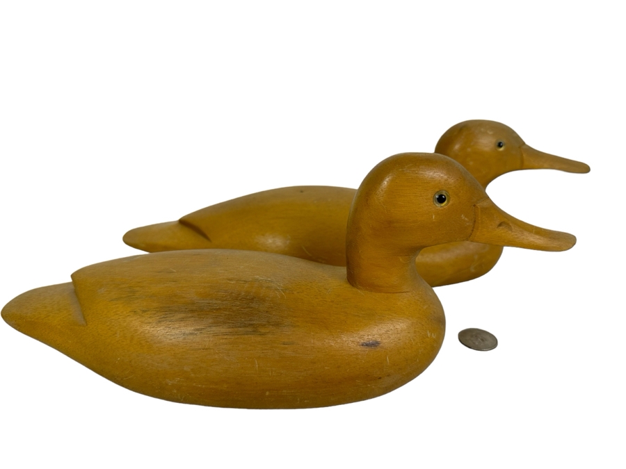 Pair Of Wooden Ducks 14'L & 12'L [Photo 1]