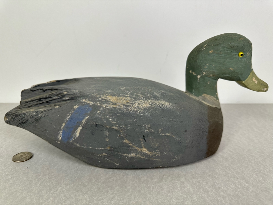 Vintage Hand Painted Wooden Duck Decoy 14'W X 6'D X 6'H [Photo 4]