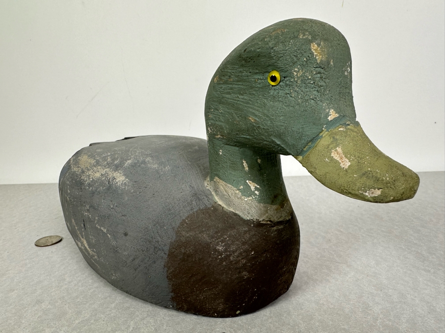 Vintage Hand Painted Wooden Duck Decoy 14'W X 6'D X 6'H [Photo 6]