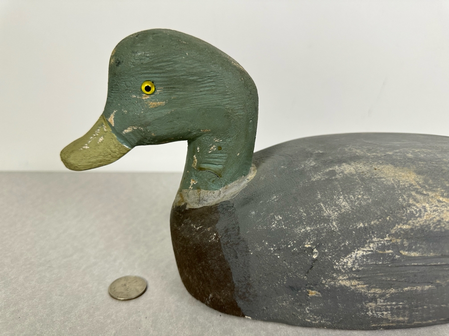 Vintage Hand Painted Wooden Duck Decoy 14'W X 6'D X 6'H [Photo 2]