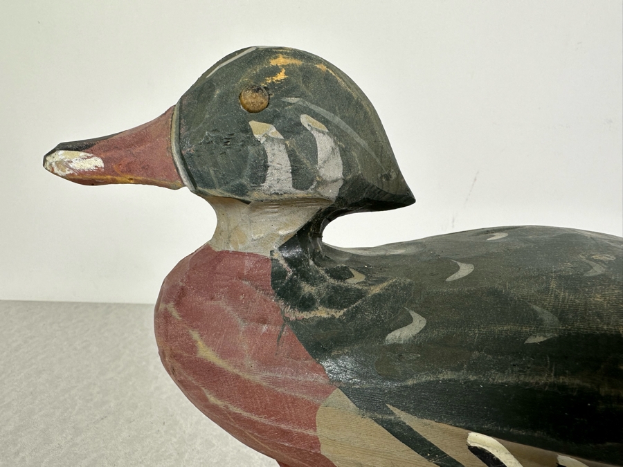 Vintage Hand Painted Wooden Duck Decoy 12'W X 5'D X 7'H [Photo 4]