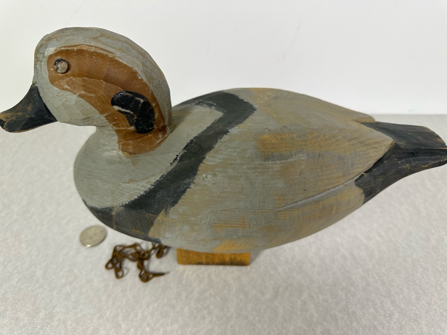 Vintage Hand Painted Wooden Duck Decoy 12'W X 5'D X 7'H [Photo 5]