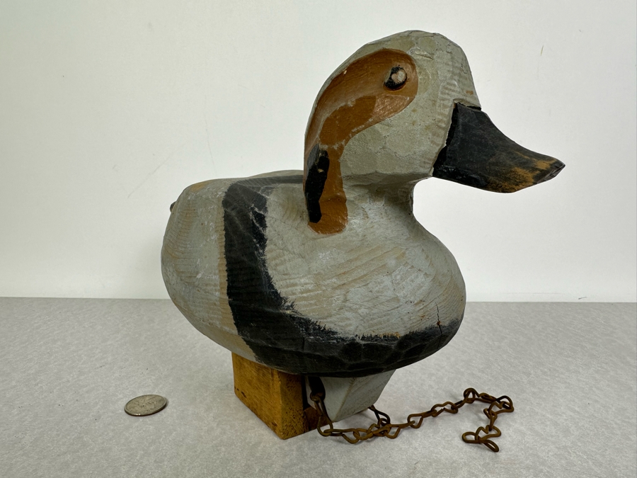 Vintage Hand Painted Wooden Duck Decoy 12'W X 5'D X 7'H [Photo 3]