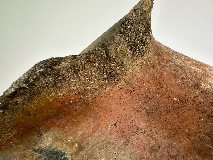 Antique Large Southern California Native American Pottery Olla Water Pot With Damage To Rim And Hairline Cracks On Bottom 13'W X 13'H [Photo 15]