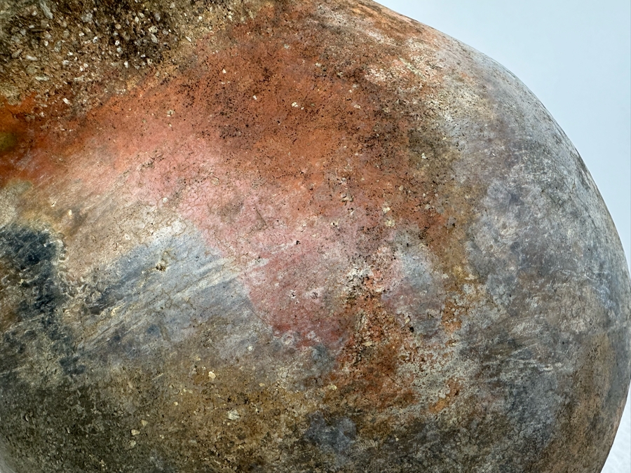 Antique Large Southern California Native American Pottery Olla Water Pot With Damage To Rim And Hairline Cracks On Bottom 13'W X 13'H [Photo 16]