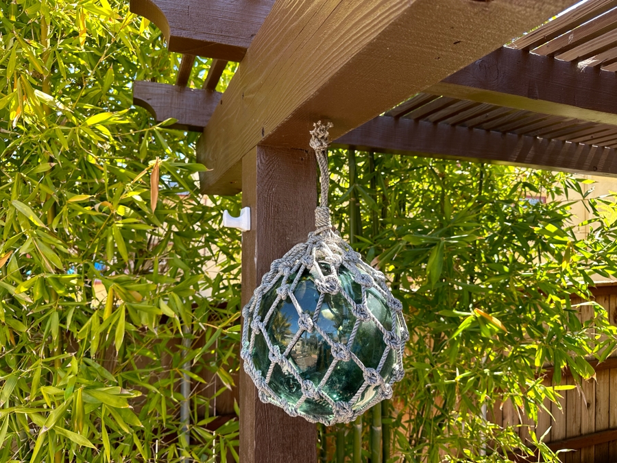 Large Vintage Japanese Glass Fishing Float 10'W	 [Photo 3]