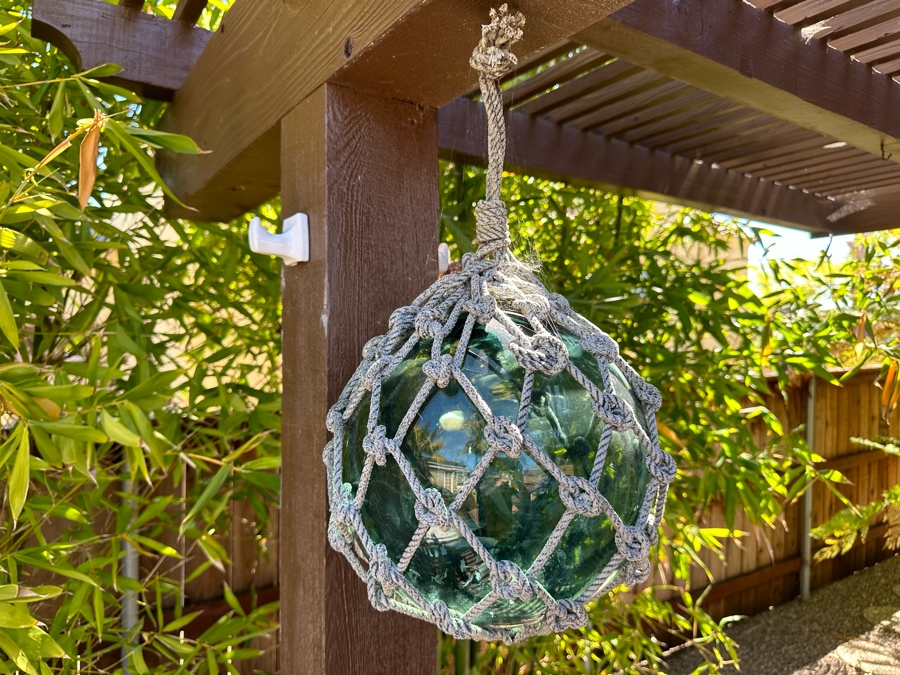 Large Vintage Japanese Glass Fishing Float 10'W	 [Photo 2]