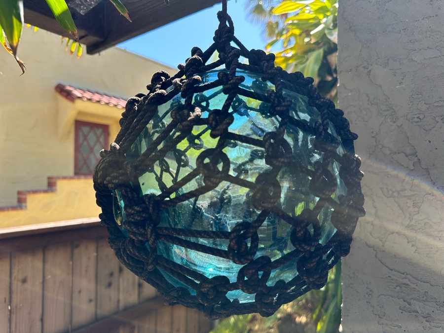 Large Vintage Japanese Glass Fishing Float 10'W	 [Photo 3]