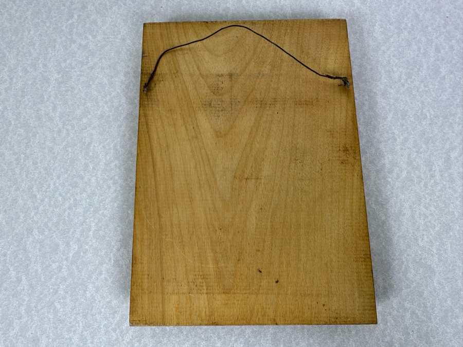 Just Added - Vintage MCM Enamel Copper Abstract Artwork On Wooden Board 7' X 10' [Photo 5]