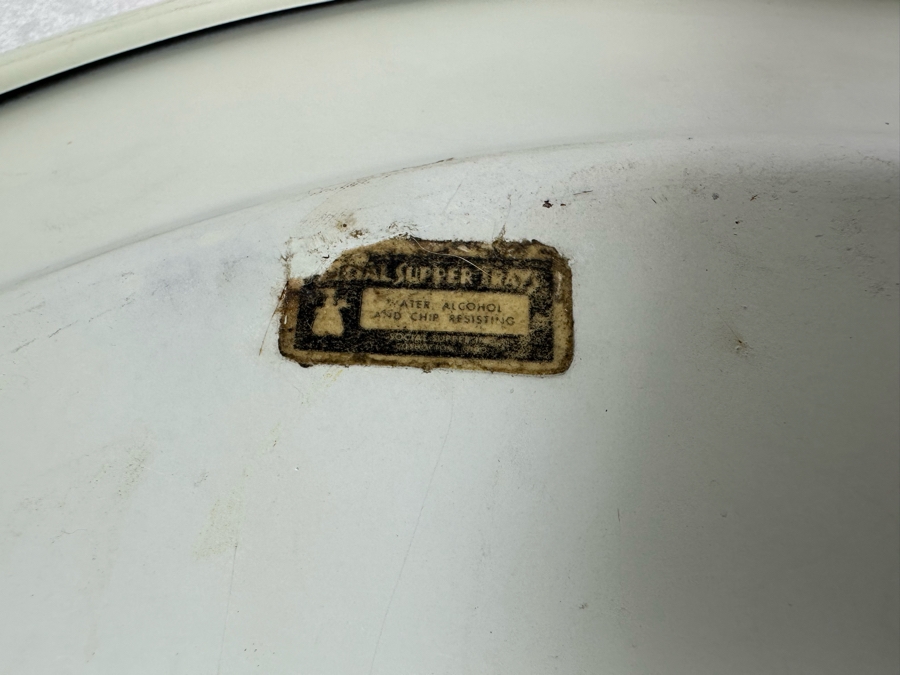 Just Added - Vintage Maxey 21'R Metal Tray, Vintage MCM Glass Decanter And Four Lowball Glasses [Photo 7]