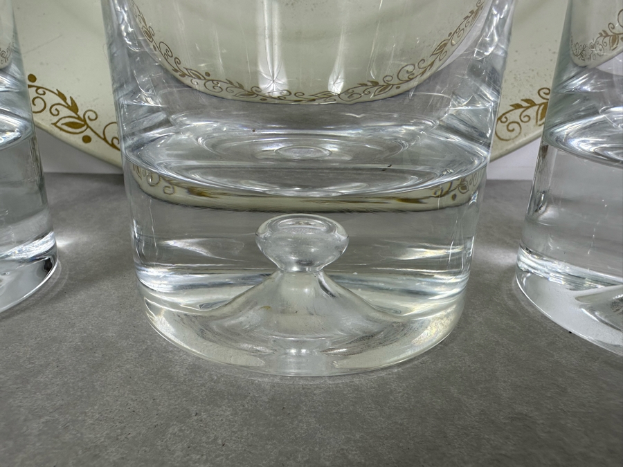 Just Added - Vintage Maxey 21'R Metal Tray, Vintage MCM Glass Decanter And Four Lowball Glasses [Photo 3]