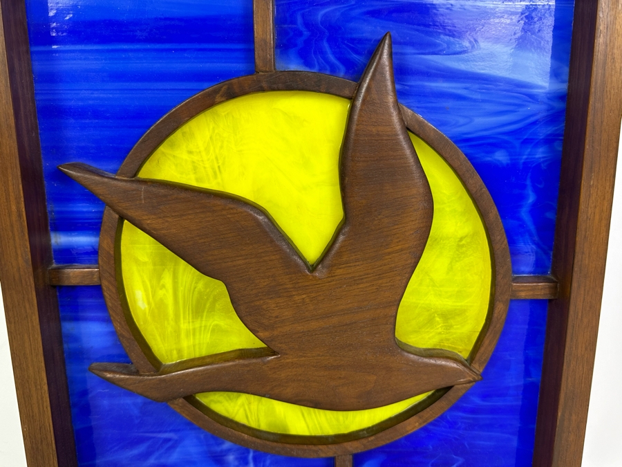Just Added - Stained Glass / Wooden Seagull Artwork 14'W X 15.5'H [Photo 2]
