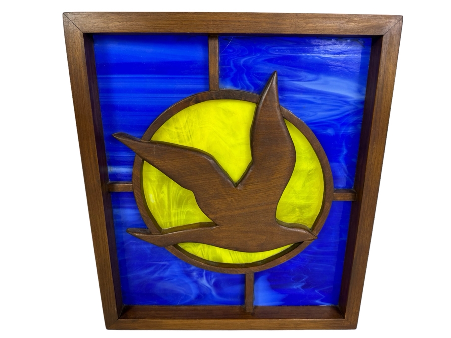 Just Added - Stained Glass / Wooden Seagull Artwork 14'W X 15.5'H [Photo 1]