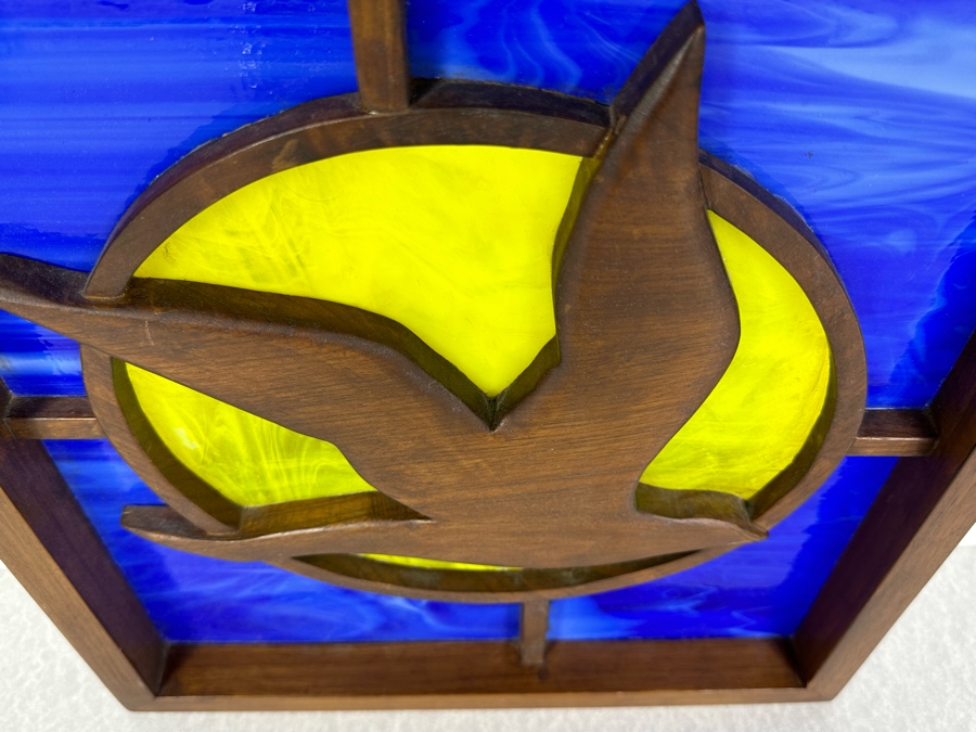Just Added - Stained Glass / Wooden Seagull Artwork 14'W X 15.5'H [Photo 3]