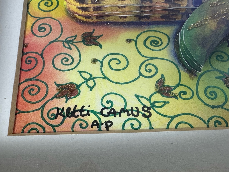 Just Added - Ketti Camus Artist Signed Artist Proof Three-Dimensional Mixed-Media Jerusalem Dove Of Peace Artwork Shadowbox Framed 23' X 18' [Photo 5]