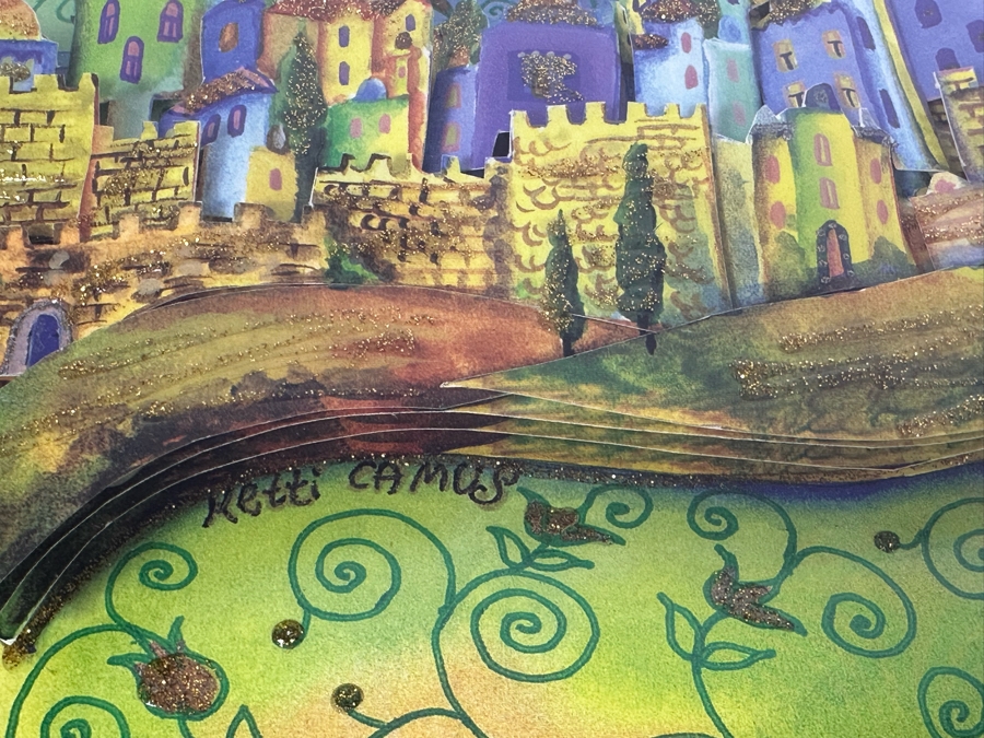 Just Added - Ketti Camus Artist Signed Artist Proof Three-Dimensional Mixed-Media Jerusalem Dove Of Peace Artwork Shadowbox Framed 23' X 18' [Photo 7]