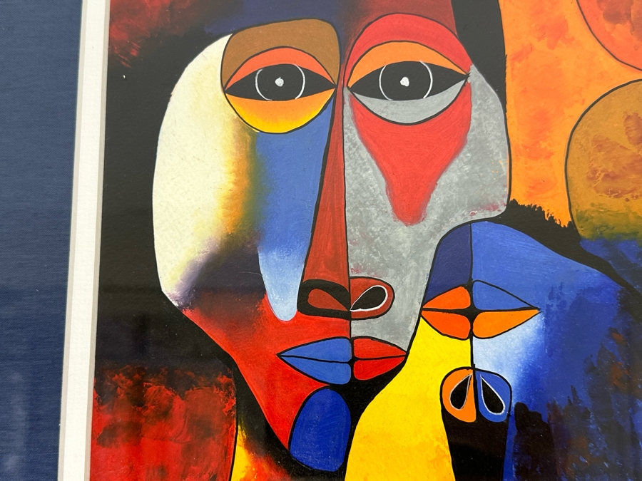 Just Added - Original Painting On Board Signed Kike 9' X 13' Framed 17' X 21' [Photo 3]