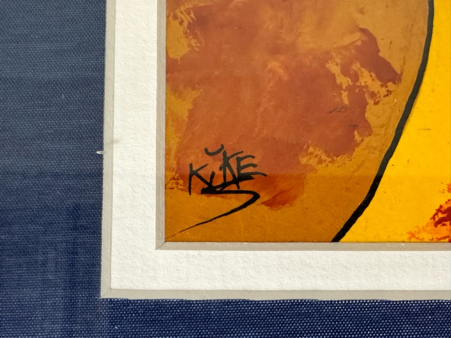 Just Added - Original Painting On Board Signed Kike 9' X 13' Framed 17' X 21' [Photo 5]