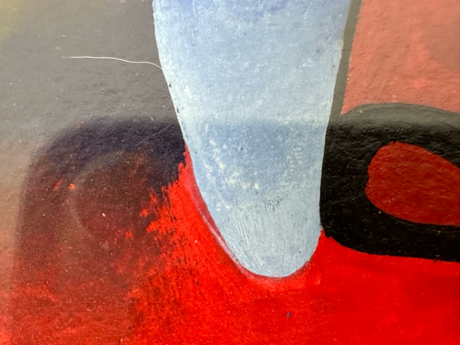 Just Added - Original Painting On Board Signed Kike 9' X 13' Framed 17' X 21' [Photo 8]