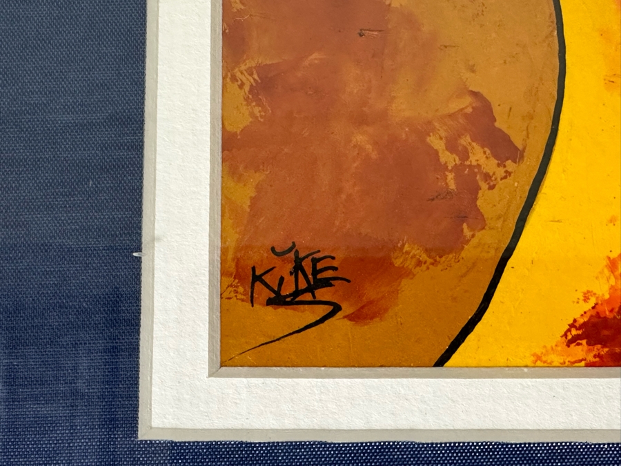 Just Added - Original Painting On Board Signed Kike 9' X 13' Framed 17' X 21' [Photo 6]