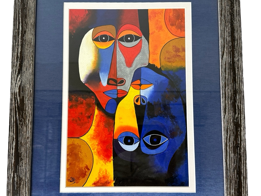 Just Added - Original Painting On Board Signed Kike 9' X 13' Framed 17' X 21' [Photo 1]