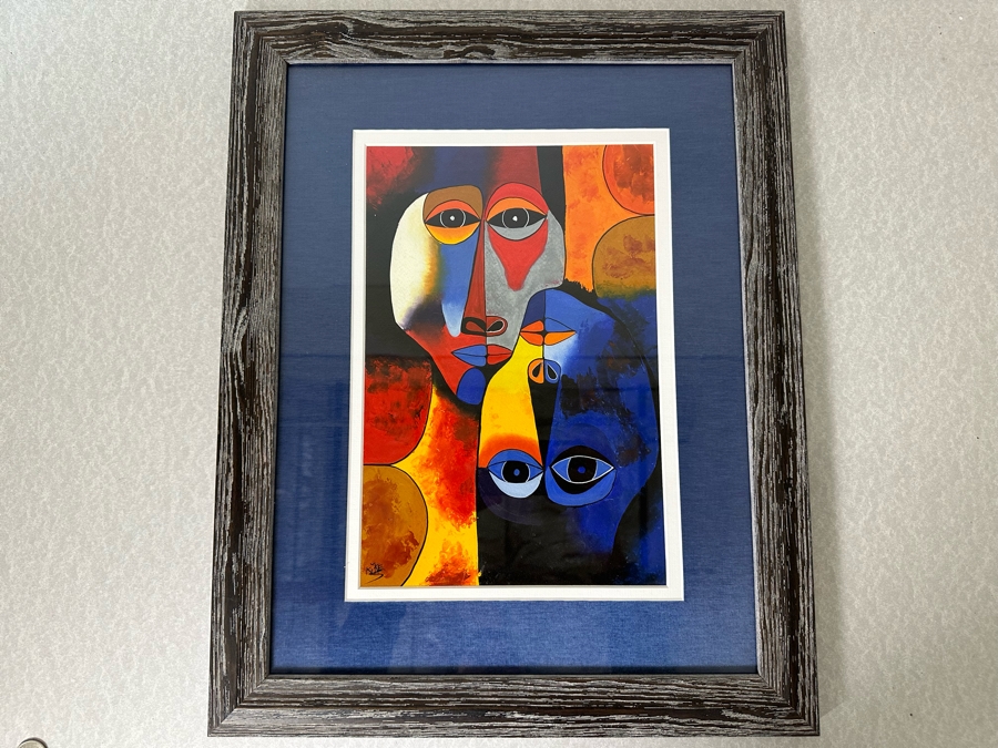 Just Added - Original Painting On Board Signed Kike 9' X 13' Framed 17' X 21' [Photo 2]