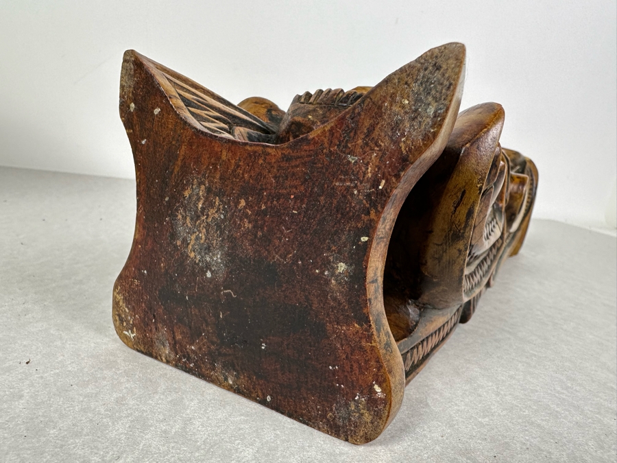 Just Added - Vintage Hand Carved Wooden Totem Sculpture 19.5'H [Photo 11]