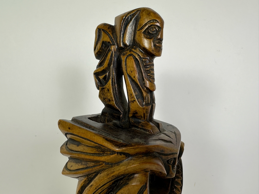 Just Added - Vintage Hand Carved Wooden Totem Sculpture 19.5'H [Photo 7]