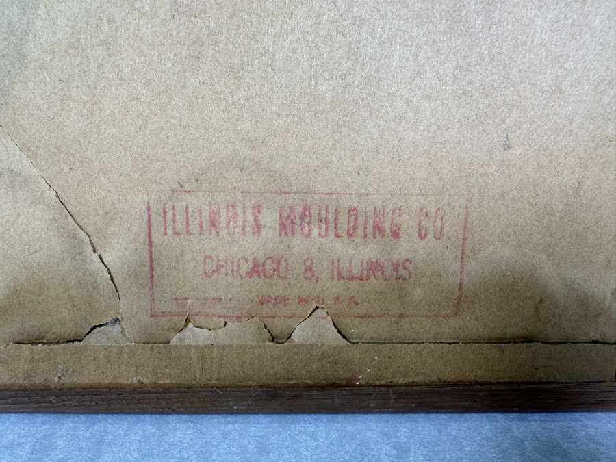 Just Added - Vintage MCM Applied Wood Art Signed Jonero Illinois Moulding Co Framed 10.5' X 23' [Photo 6]