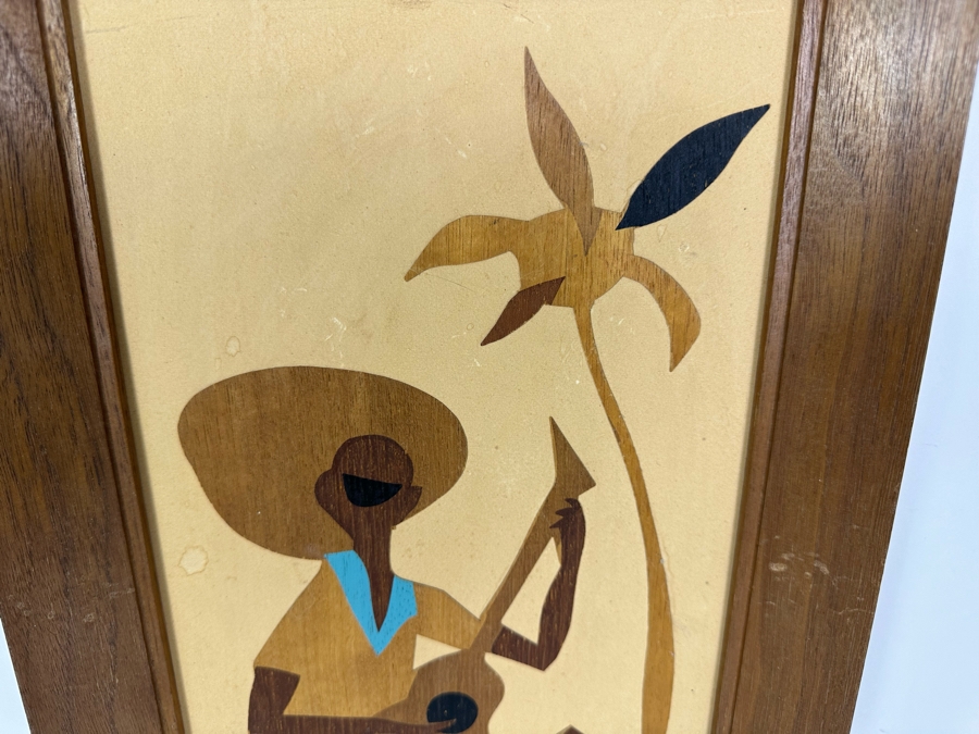 Just Added - Vintage MCM Applied Wood Art Signed Jonero Illinois Moulding Co Framed 10.5' X 23' [Photo 2]