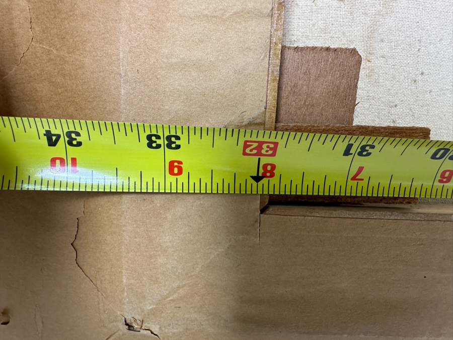 Just Added - Vintage 1969 Mid-Century Oil Painting On Canvas Of Venice Italy 32' X 10' Framed Artist 39' X 15.5' Signed [Photo 8]