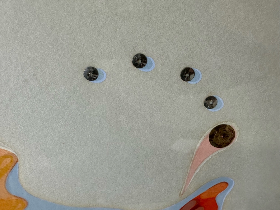 Just Added - Vintage 1980 Marcel Artist Signed Print Titled 'Water Serpent' Numbered 92 Of 139 25.5' X 20' Framed 32.5' X 27' [Photo 7]