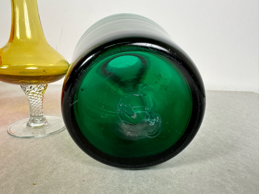 Just Added - Collection Of Vintage MCM Glass Vases 7'H-8'H [Photo 5]