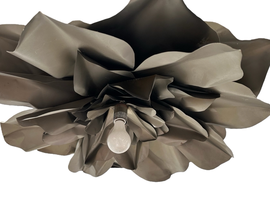 Just Added - Magnolia Blossom Distressed Metal Ceiling Light Fixture 32'W [Photo 3]