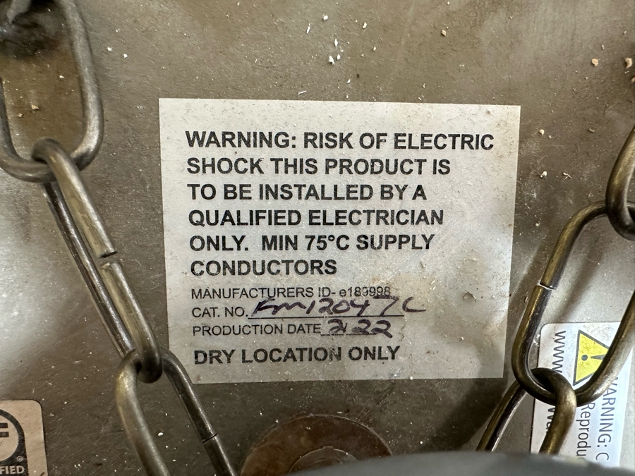 Just Added - Magnolia Blossom Distressed Metal Ceiling Light Fixture 32'W [Photo 6]