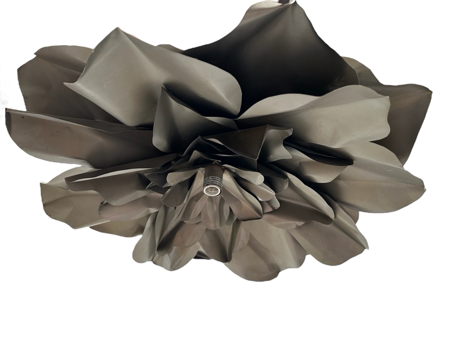 Just Added - Magnolia Blossom Distressed Metal Ceiling Light Fixture 32'W [Photo 1]