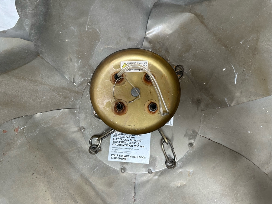 Just Added - Magnolia Blossom Distressed Metal Ceiling Light Fixture 32'W [Photo 4]