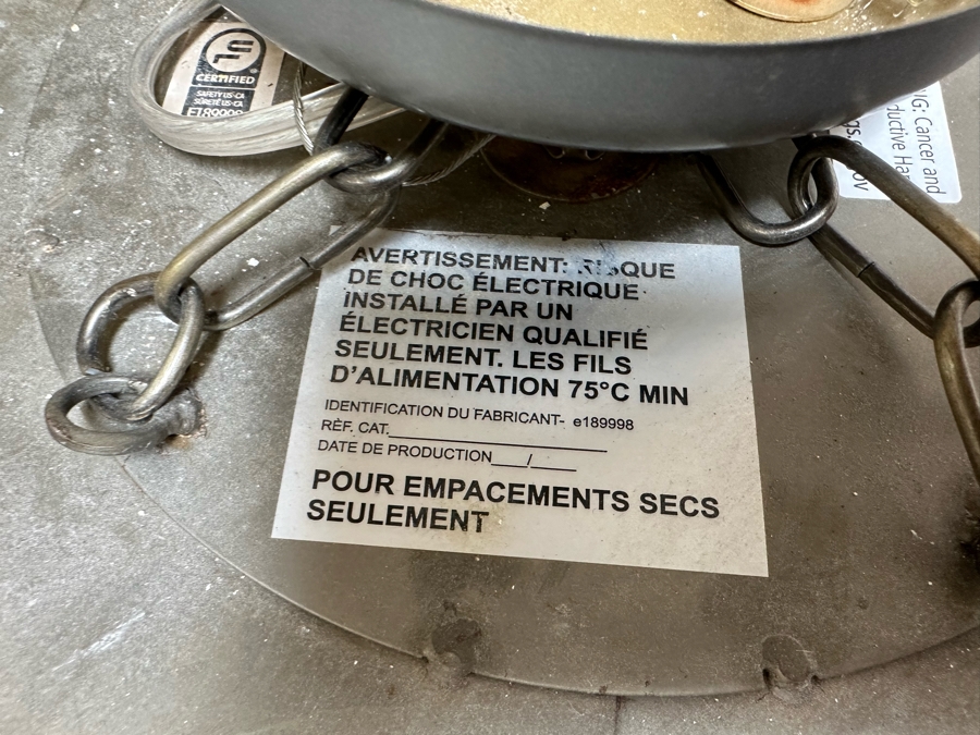 Just Added - Magnolia Blossom Distressed Metal Ceiling Light Fixture 32'W [Photo 5]