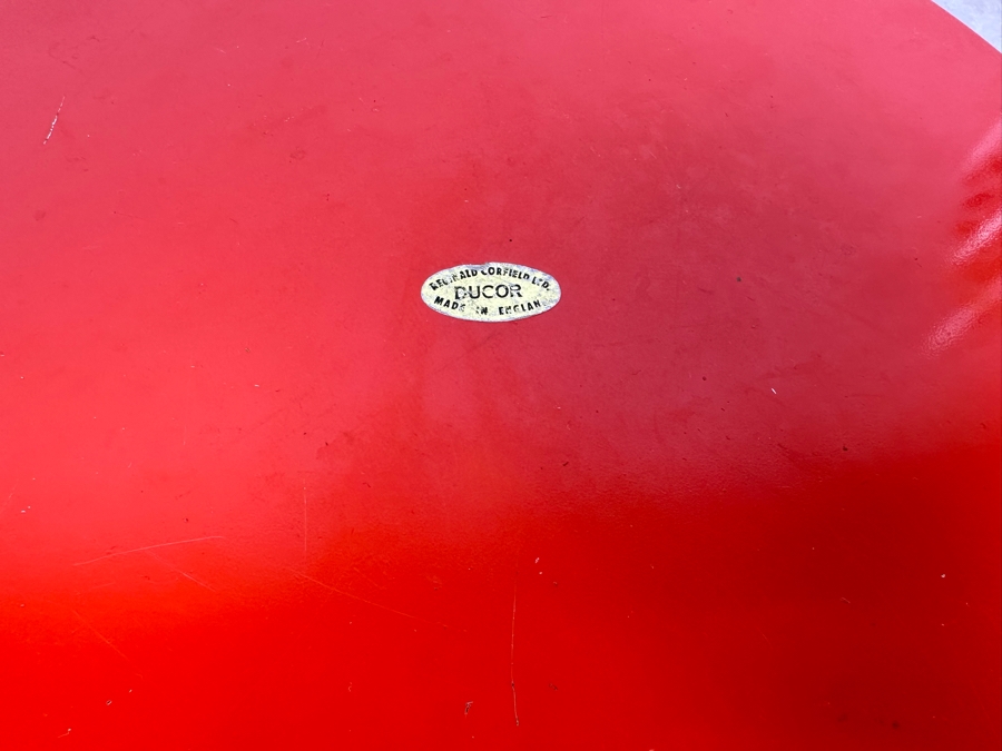 Just Added - Pair Of Metal Serving Trays Ducor Made In England 12'R And Five Vintage Glasses 6.75'H [Photo 5]