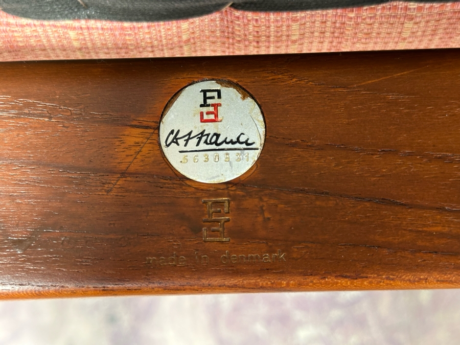 Just Added - Vintage Mid-Century Modern Finn Juhl Model #191 Side Chairs For France & Son Imported By John Stuart Inc, A Pair 21'W X 22'D X 32'H [Photo 13]