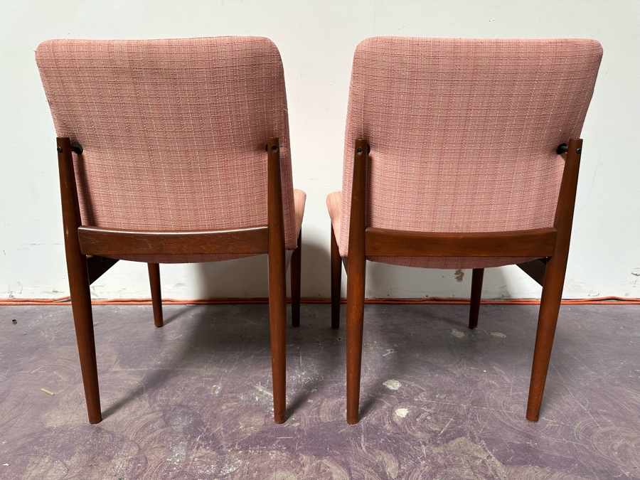 Just Added - Vintage Mid-Century Modern Finn Juhl Model #191 Side Chairs For France & Son Imported By John Stuart Inc, A Pair 21'W X 22'D X 32'H [Photo 8]