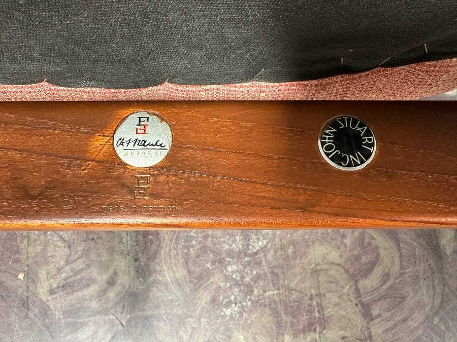 Just Added - Vintage Mid-Century Modern Finn Juhl Model #191 Side Chairs For France & Son Imported By John Stuart Inc, A Pair 21'W X 22'D X 32'H [Photo 11]