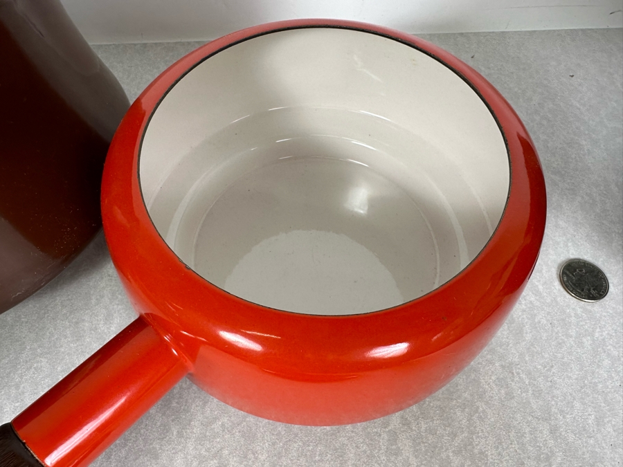 Dansk Mario Batali Black Enamel Covered Pot 14'W And Pair Of Dansk Covered Enamel Pots 14'W & 12'W [Photo 3]