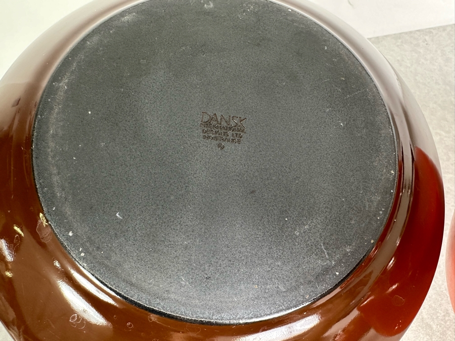 Dansk Mario Batali Black Enamel Covered Pot 14'W And Pair Of Dansk Covered Enamel Pots 14'W & 12'W [Photo 6]