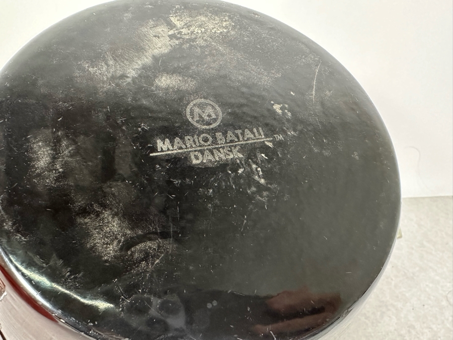 Dansk Mario Batali Black Enamel Covered Pot 14'W And Pair Of Dansk Covered Enamel Pots 14'W & 12'W [Photo 7]