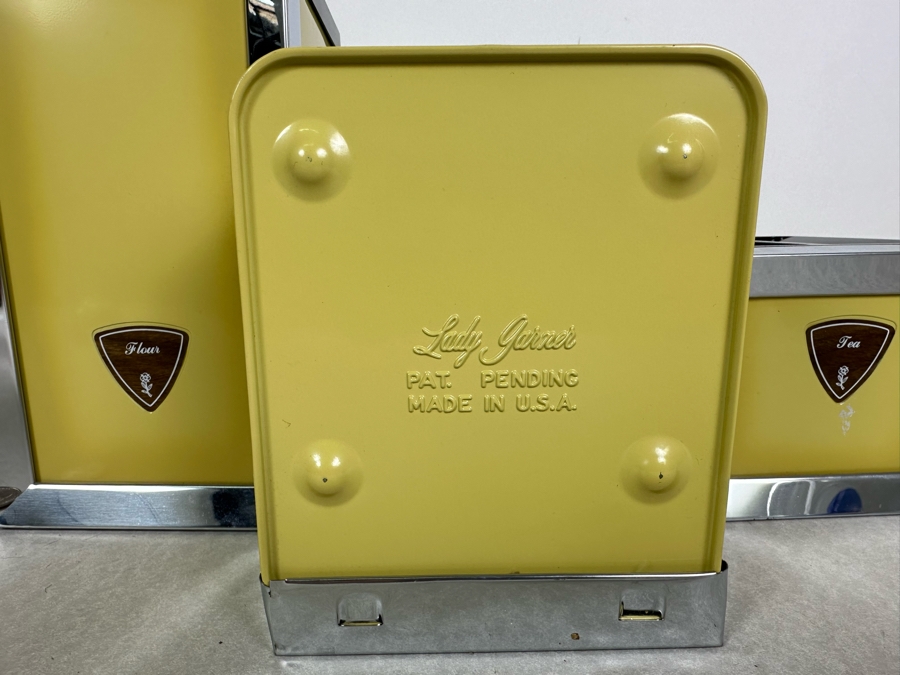 Vintage New Old Stock Lady Garner Coffee, Tea, Flour & Sugar Tins 5H & 9H [Photo 5]